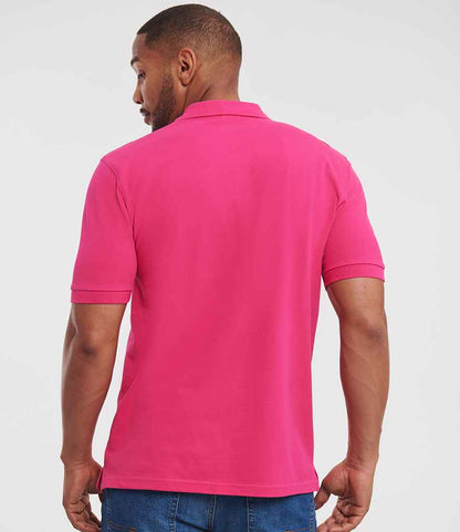 Russell Russell Athletic Classic Cotton Piqué Polo Shirt Fuchsia