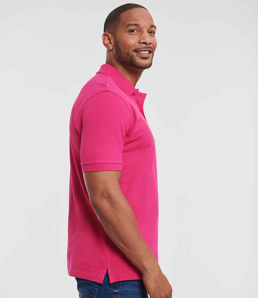 Russell Russell Athletic Classic Cotton Piqué Polo Shirt Fuchsia
