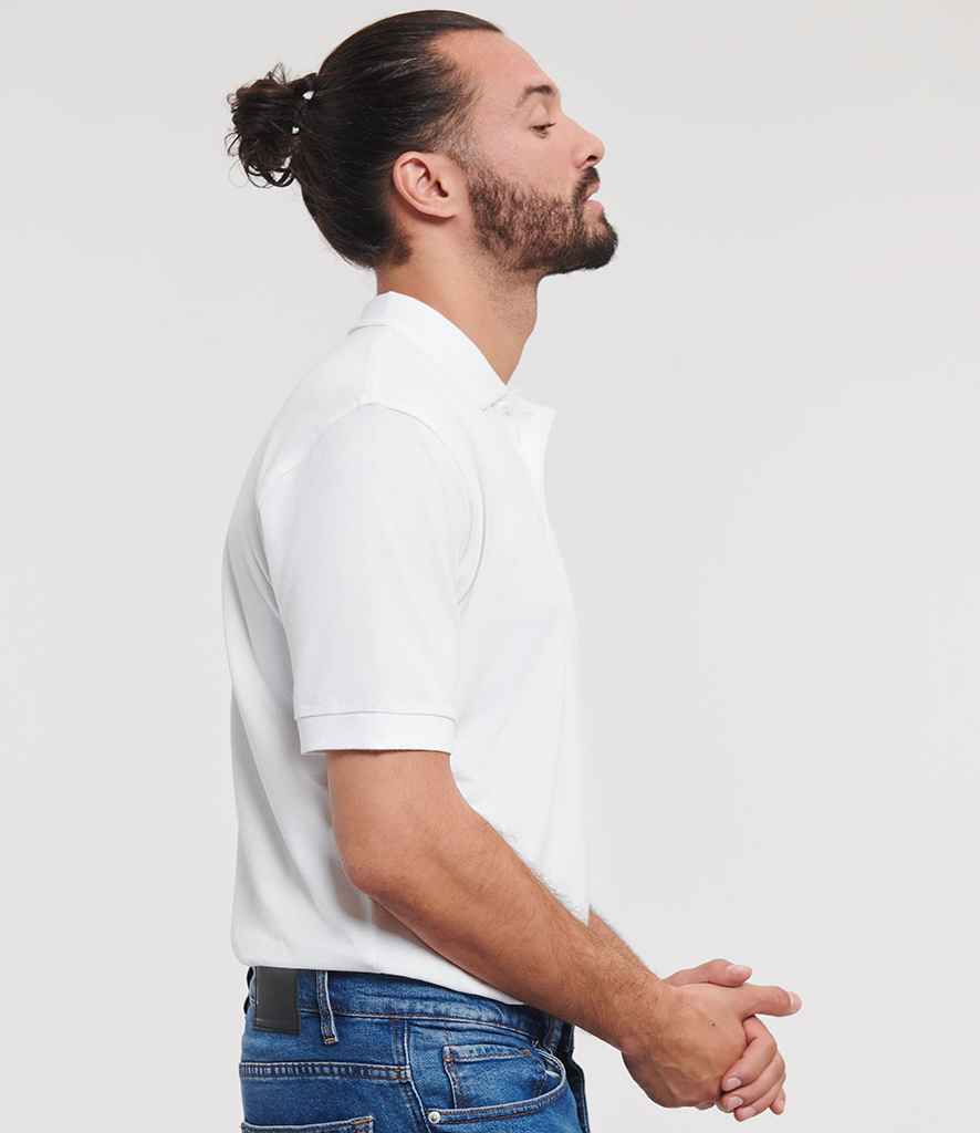 Russell Russell Athletic Classic Cotton Piqué Polo Shirt White