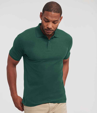 Russell Russell Athletic Authentic Eco Piqué Polo Shirt Bottle Green