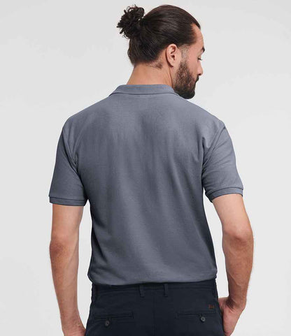 Russell Russell Athletic Authentic Eco Piqué Polo Shirt Convoy Grey