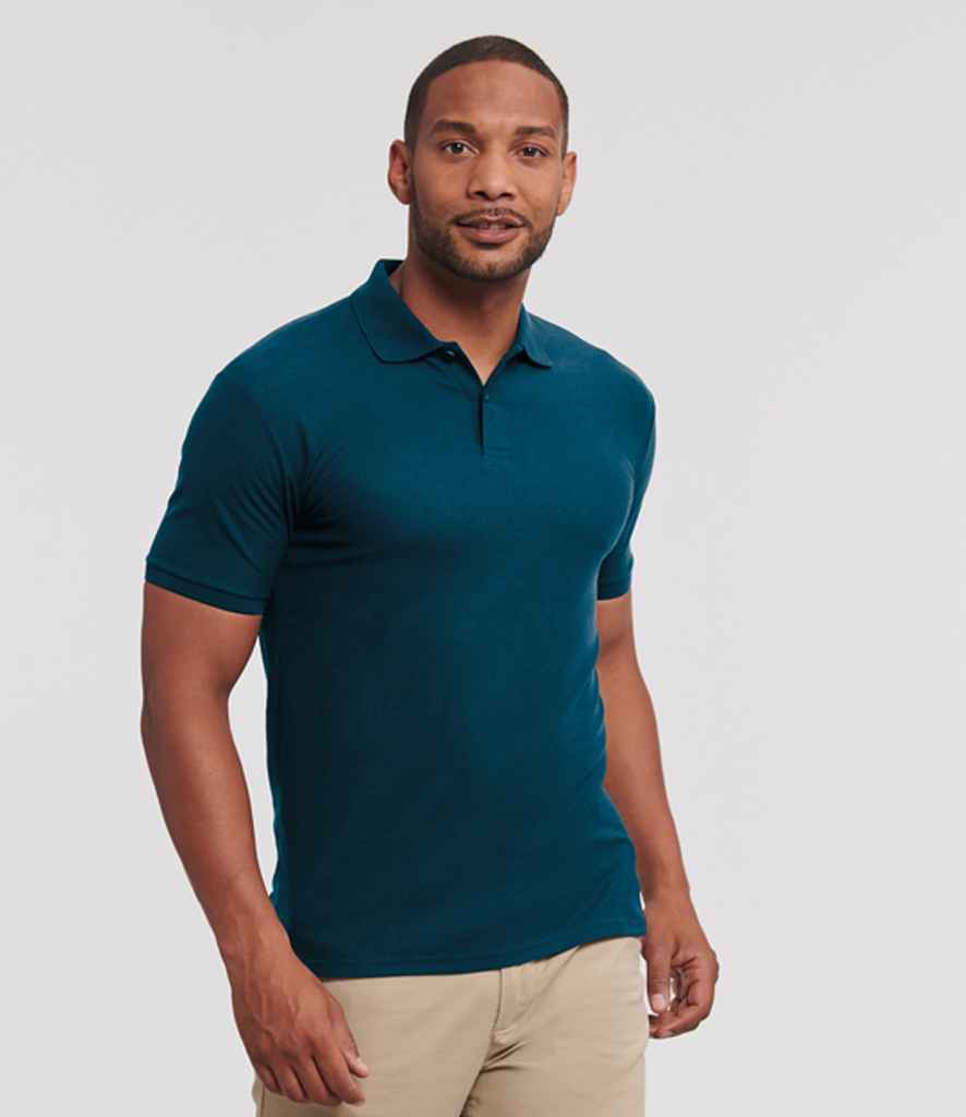 Russell Russell Athletic Authentic Eco Piqué Polo Shirt Petrol Blue