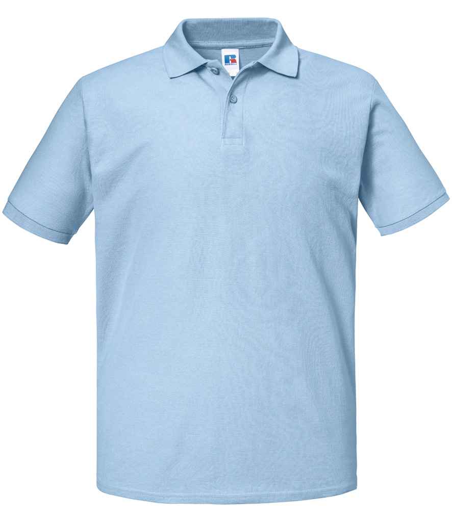 Russell Russell Athletic Authentic Eco Piqué Polo Shirt Sky Blue
