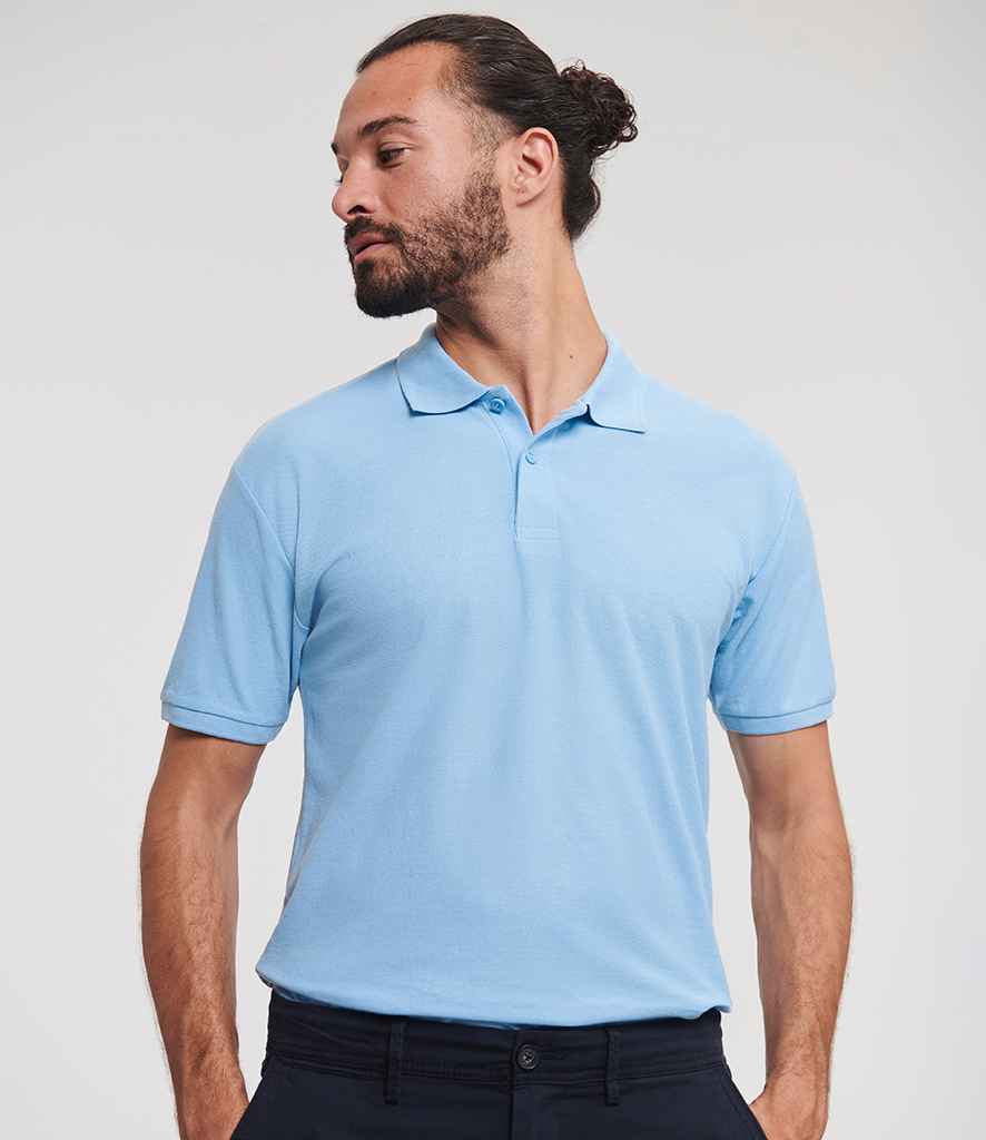 Russell Russell Athletic Authentic Eco Piqué Polo Shirt Sky Blue