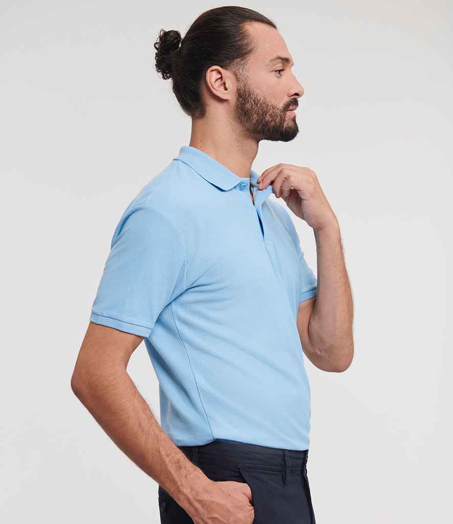 Russell Russell Athletic Authentic Eco Piqué Polo Shirt Sky Blue