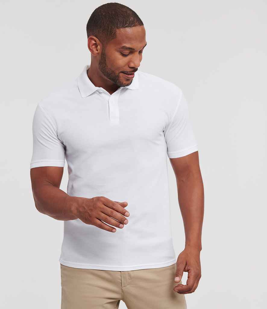 Russell Russell Athletic Authentic Eco Piqué Polo Shirt White