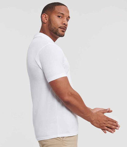 Russell Russell Athletic Authentic Eco Piqué Polo Shirt White