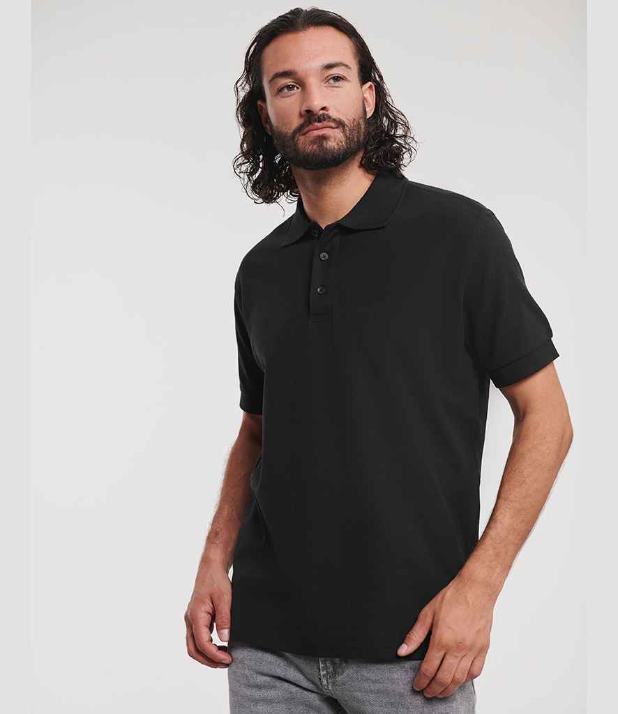 Russell Russell Athletic Ultimate Cotton Piqué Polo Shirt Black