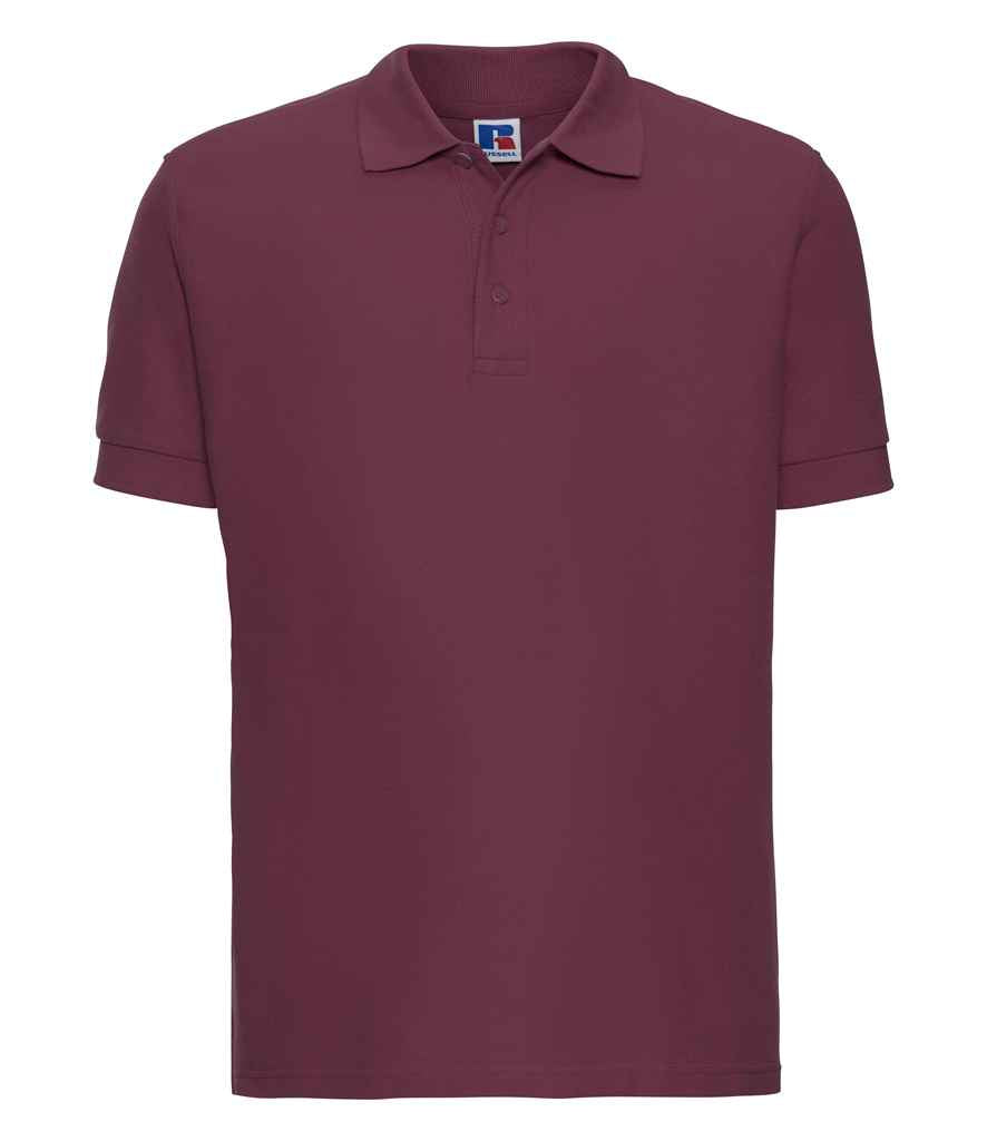 Russell Russell Athletic Ultimate Cotton Piqué Polo Shirt Burgundy
