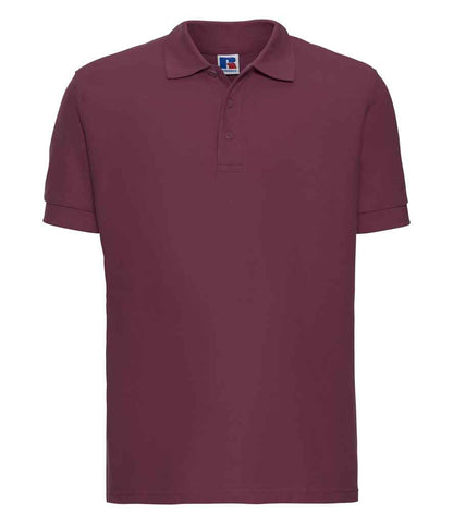 Russell Russell Athletic Ultimate Cotton Piqué Polo Shirt Burgundy