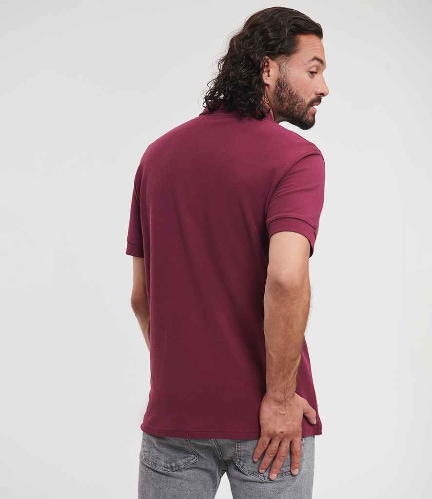 Russell Russell Athletic Ultimate Cotton Piqué Polo Shirt Burgundy