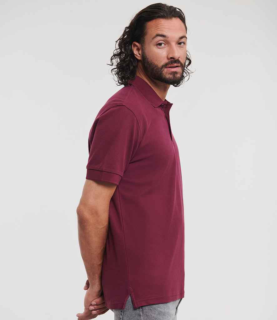 Russell Russell Athletic Ultimate Cotton Piqué Polo Shirt Burgundy
