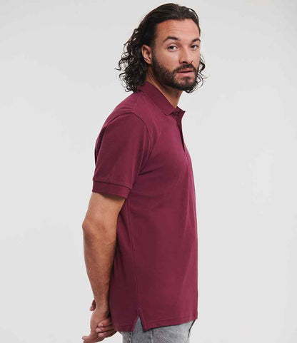 Russell Russell Athletic Ultimate Cotton Piqué Polo Shirt Burgundy
