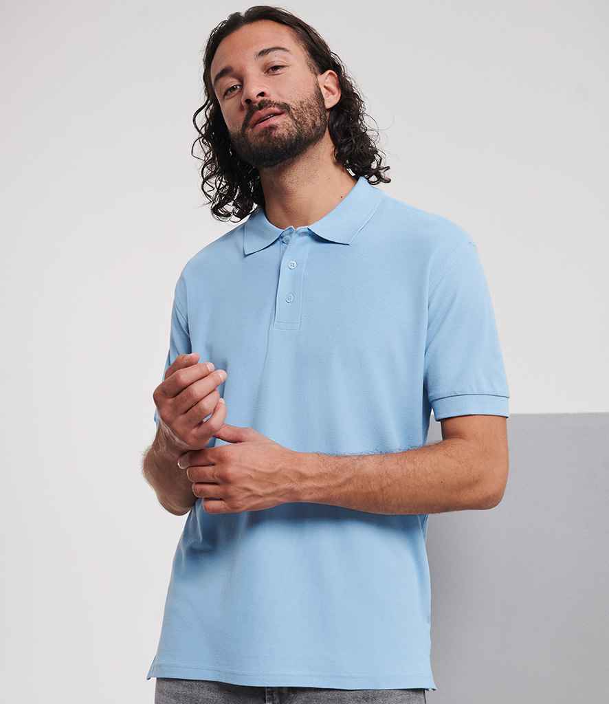 Russell Russell Athletic Ultimate Cotton Piqué Polo Shirt Sky Blue