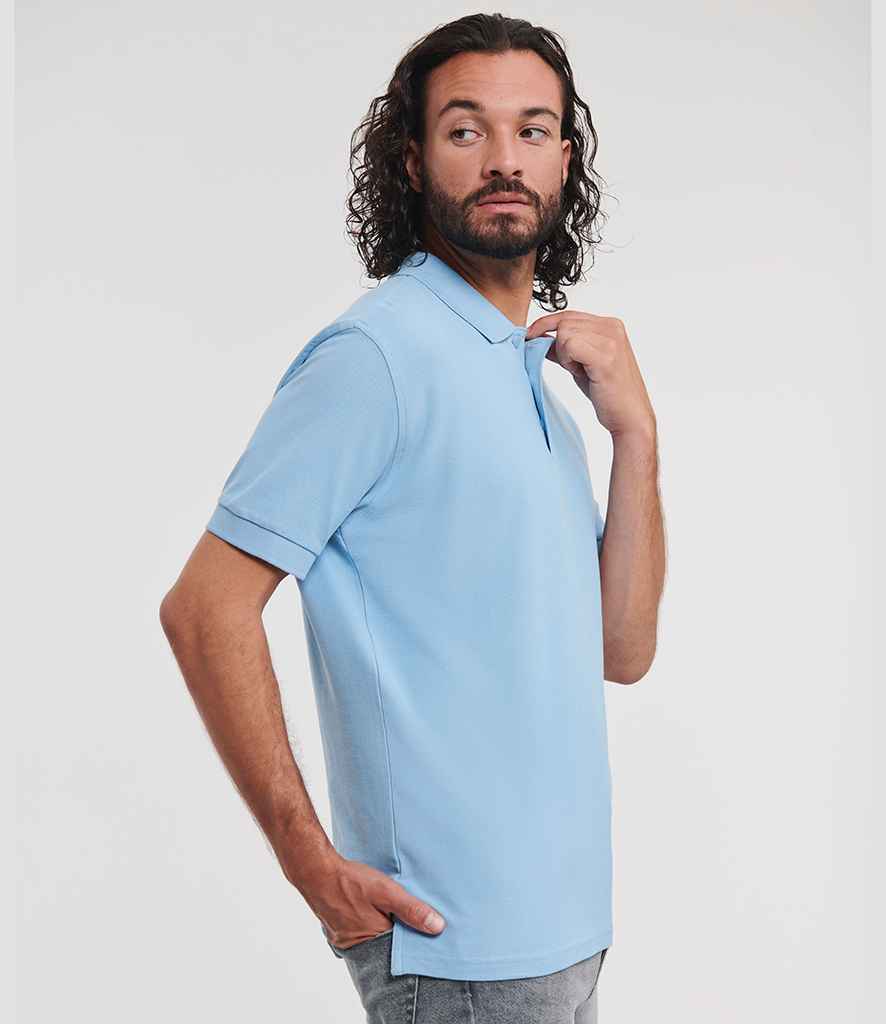 Russell Russell Athletic Ultimate Cotton Piqué Polo Shirt Sky Blue