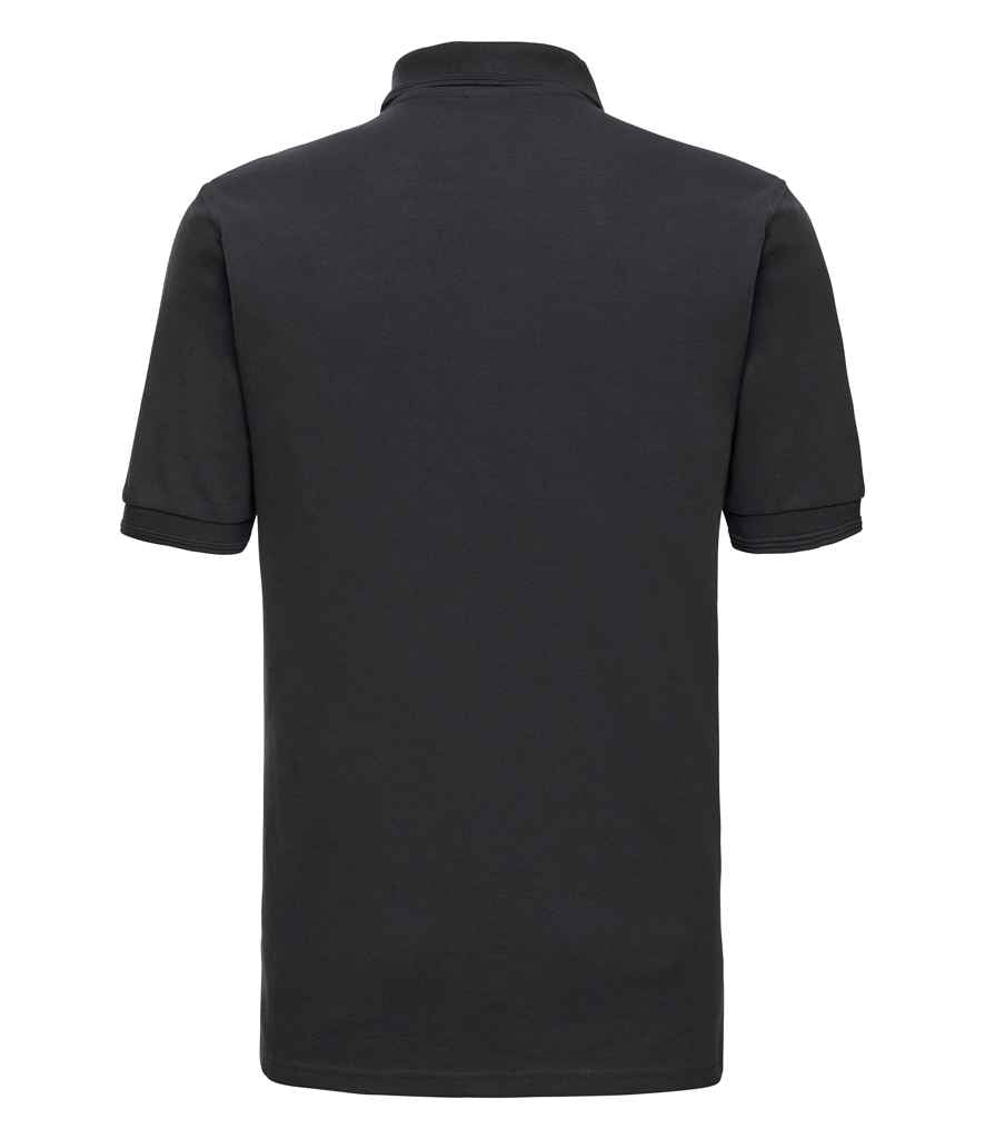 Russell Russell Athletic Hardwearing Poly/Cotton Piqué Polo Shirt Black