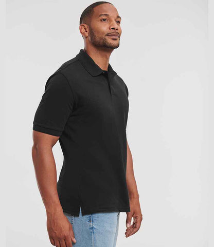 Russell Russell Athletic Hardwearing Poly/Cotton Piqué Polo Shirt Black