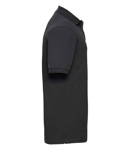Russell Russell Athletic Hardwearing Poly/Cotton Piqué Polo Shirt Black