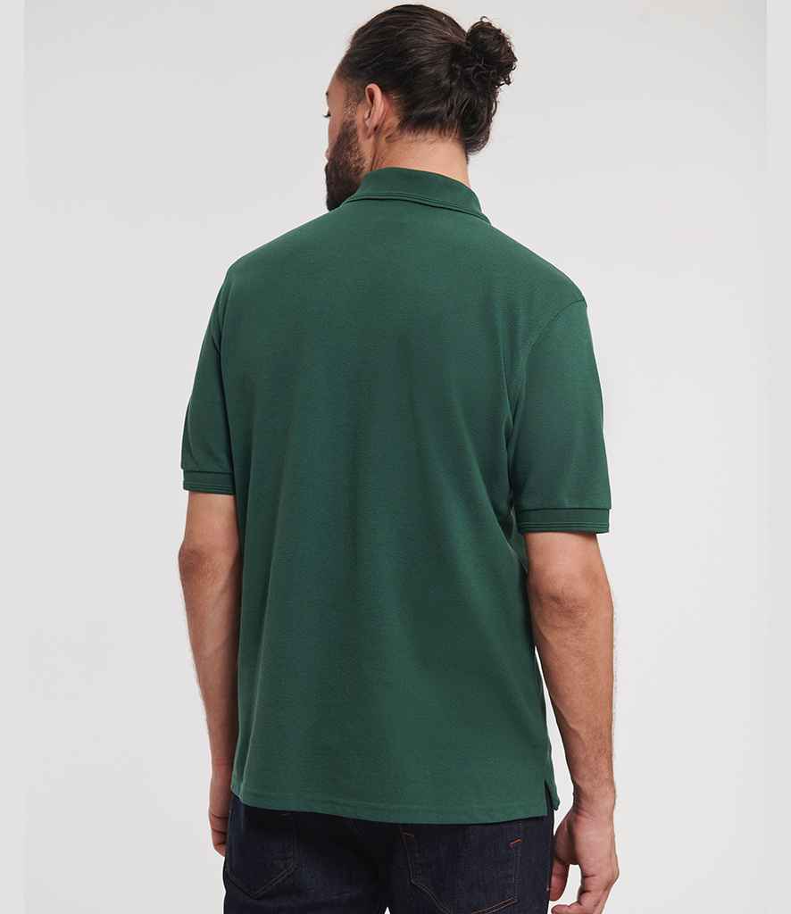 Russell Russell Athletic Hardwearing Poly/Cotton Piqué Polo Shirt Bottle Green