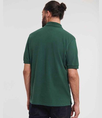 Russell Russell Athletic Hardwearing Poly/Cotton Piqué Polo Shirt Bottle Green