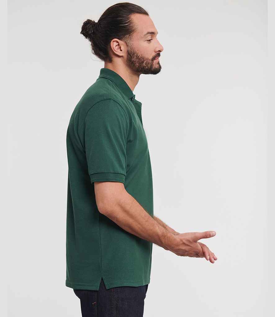 Russell Russell Athletic Hardwearing Poly/Cotton Piqué Polo Shirt Bottle Green