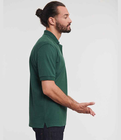 Russell Russell Athletic Hardwearing Poly/Cotton Piqué Polo Shirt Bottle Green