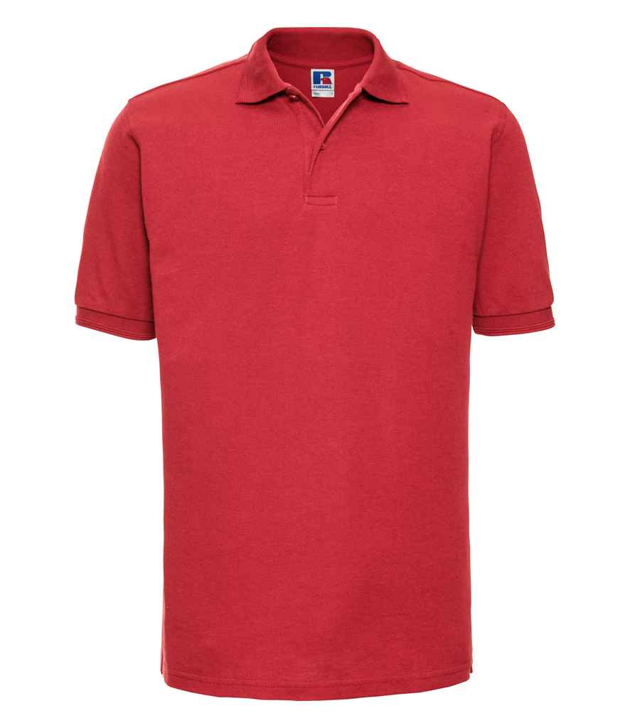 Russell Russell Athletic Hardwearing Poly/Cotton Piqué Polo Shirt Bright Red