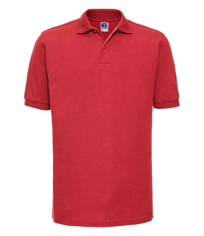 Russell Russell Athletic Hardwearing Poly/Cotton Piqué Polo Shirt Bright Red