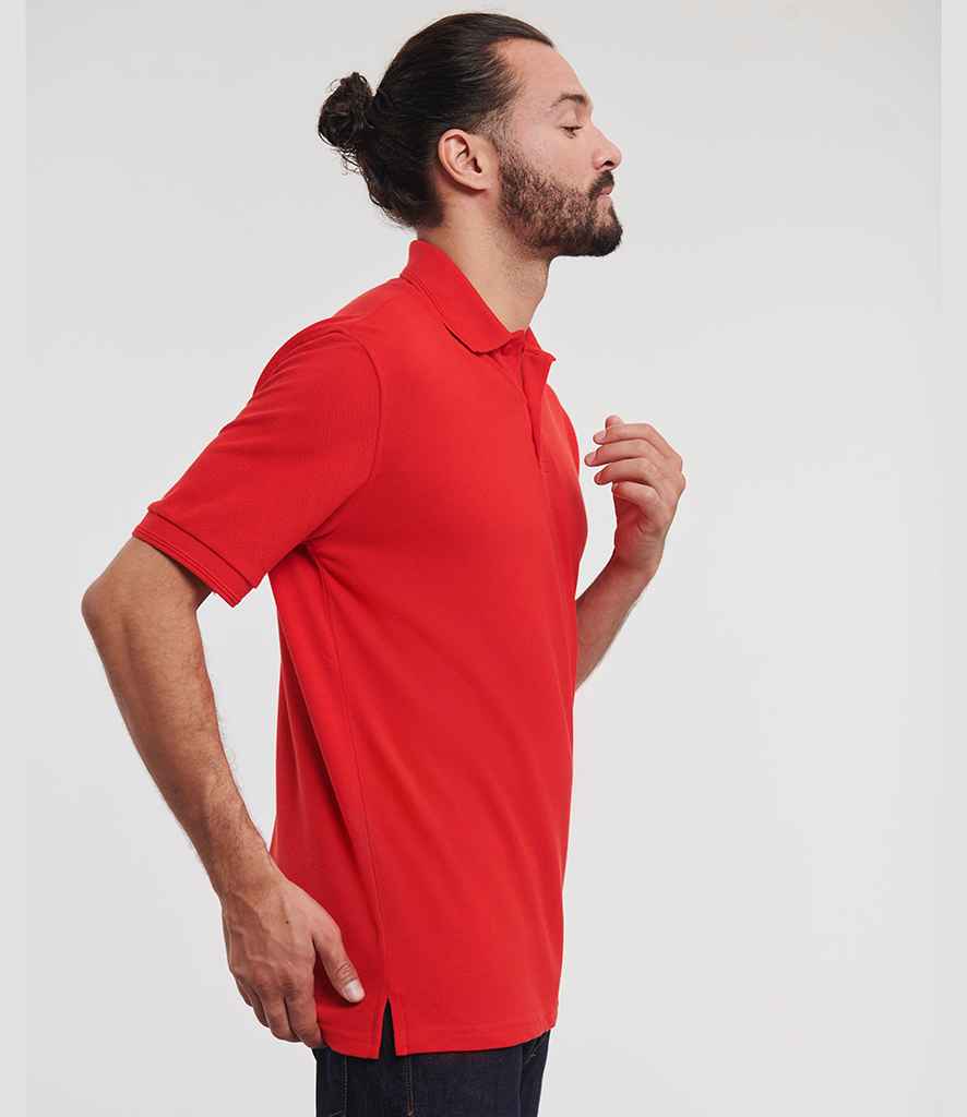Russell Russell Athletic Hardwearing Poly/Cotton Piqué Polo Shirt Bright Red