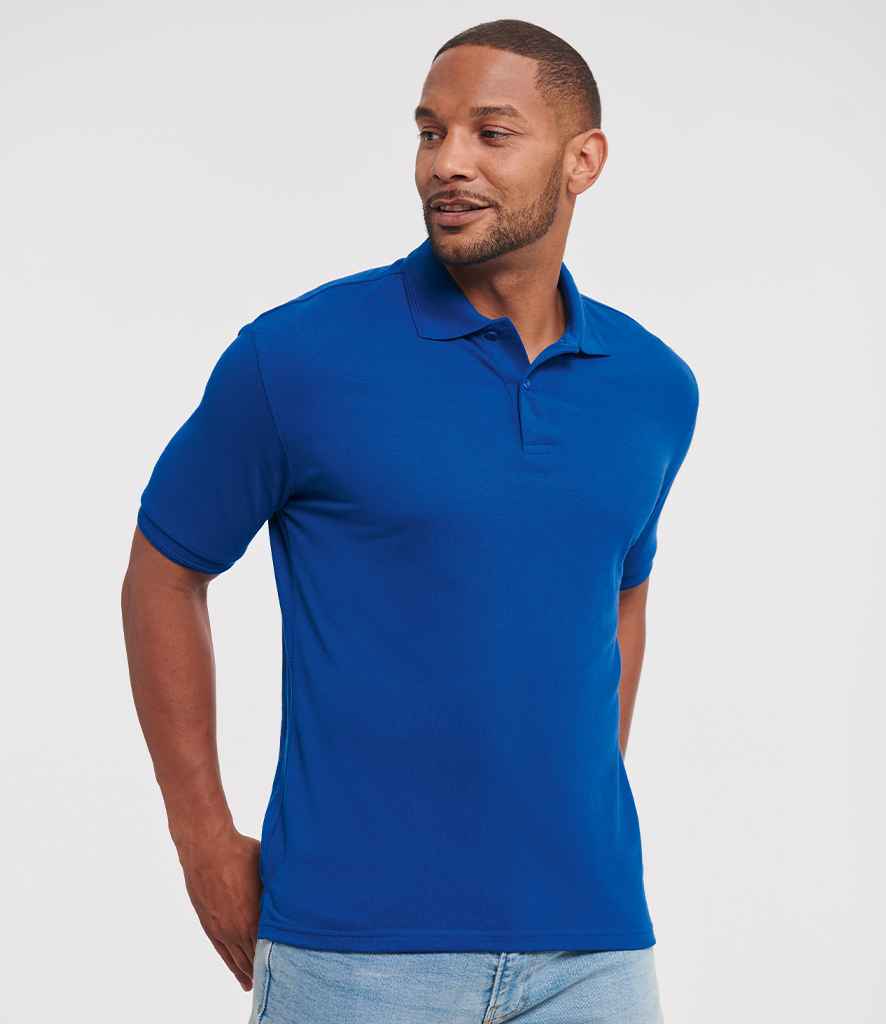 Russell Russell Athletic Hardwearing Poly/Cotton Piqué Polo Shirt Bright Royal