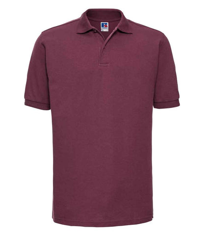Russell Russell Athletic Hardwearing Poly/Cotton Piqué Polo Shirt Burgundy