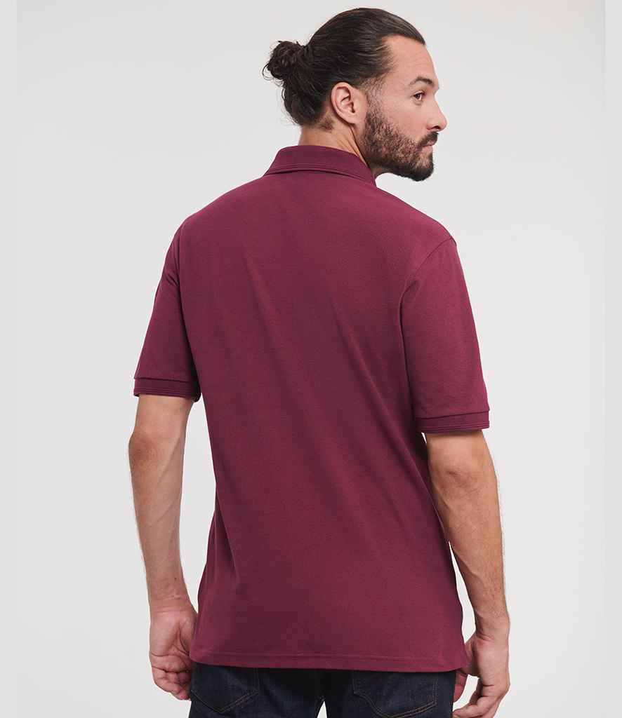 Russell Russell Athletic Hardwearing Poly/Cotton Piqué Polo Shirt Burgundy