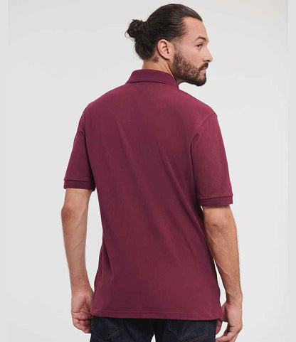 Russell Russell Athletic Hardwearing Poly/Cotton Piqué Polo Shirt Burgundy