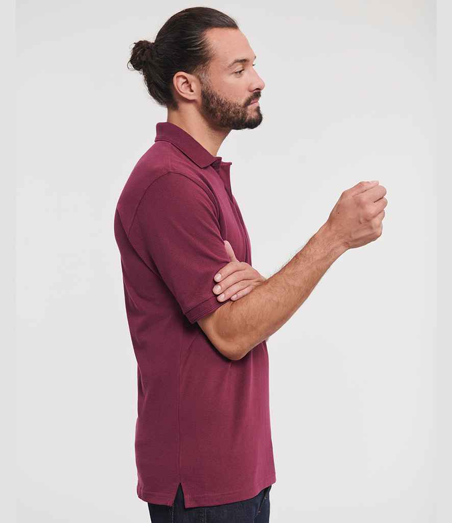 Russell Russell Athletic Hardwearing Poly/Cotton Piqué Polo Shirt Burgundy