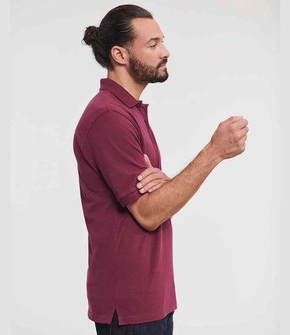 Russell Russell Athletic Hardwearing Poly/Cotton Piqué Polo Shirt Burgundy
