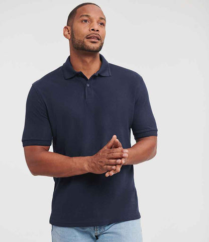 Russell Russell Athletic Hardwearing Poly/Cotton Piqué Polo Shirt French Navy