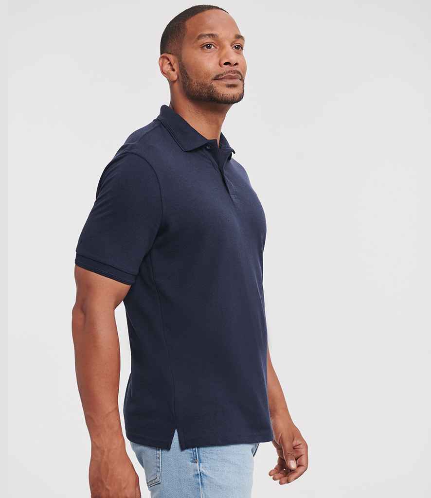 Russell Russell Athletic Hardwearing Poly/Cotton Piqué Polo Shirt French Navy