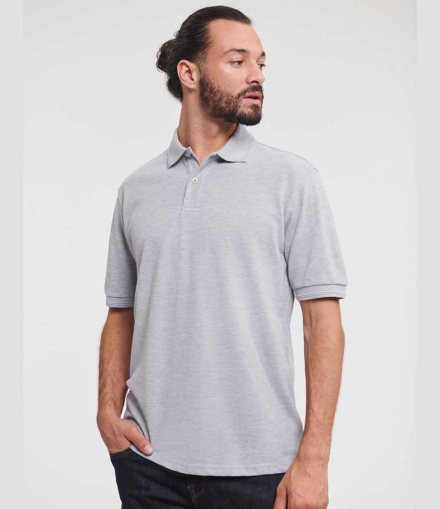 Russell Russell Athletic Hardwearing Poly/Cotton Piqué Polo Shirt Light Oxford