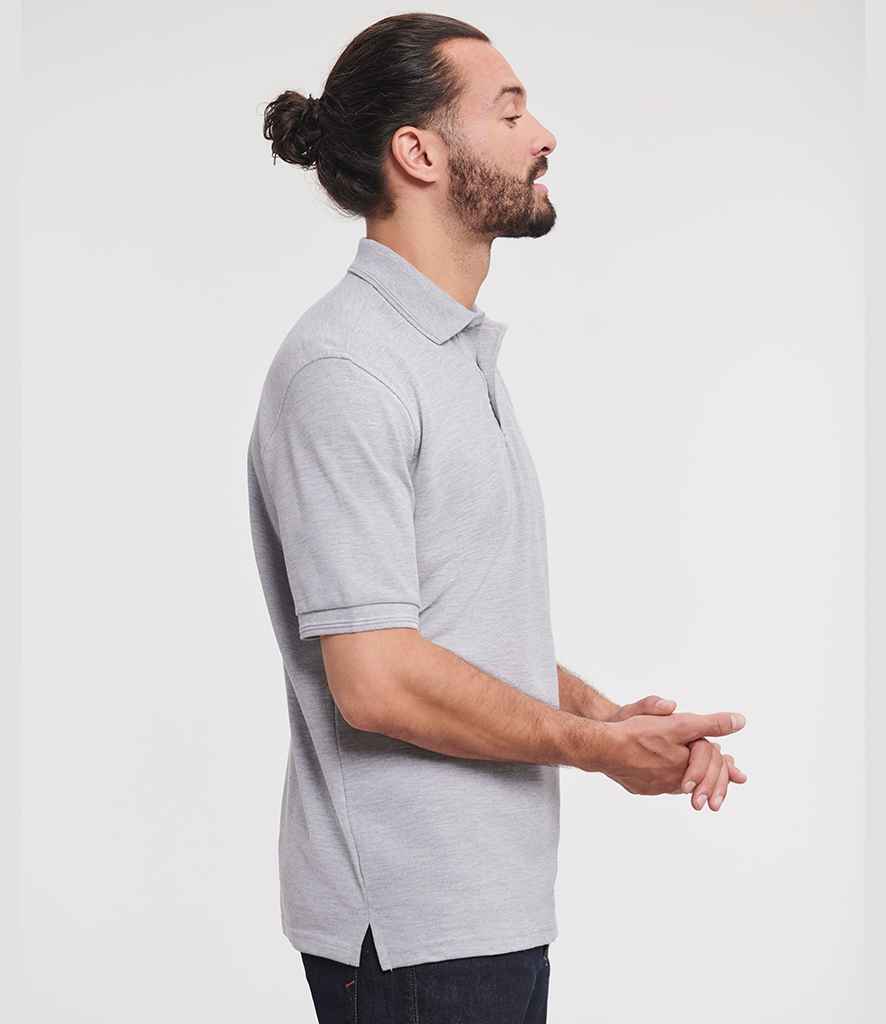 Russell Russell Athletic Hardwearing Poly/Cotton Piqué Polo Shirt Light Oxford