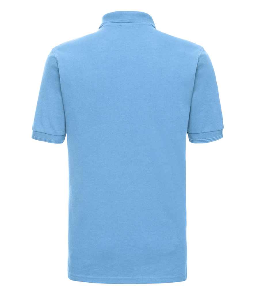 Russell Russell Athletic Hardwearing Poly/Cotton Piqué Polo Shirt Sky Blue