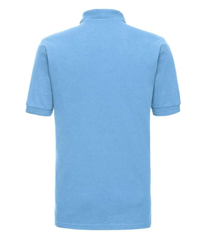 Russell Russell Athletic Hardwearing Poly/Cotton Piqué Polo Shirt Sky Blue