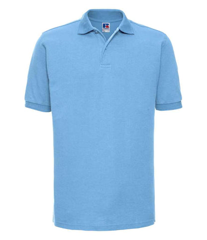 Russell Russell Athletic Hardwearing Poly/Cotton Piqué Polo Shirt Sky Blue