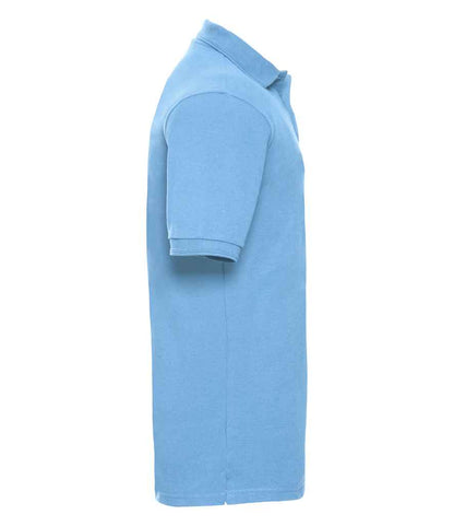 Russell Russell Athletic Hardwearing Poly/Cotton Piqué Polo Shirt Sky Blue