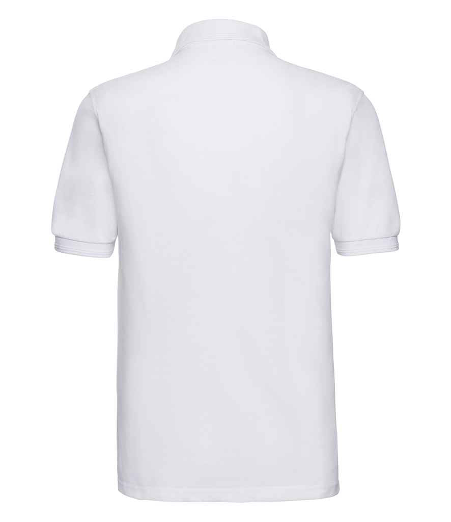 Russell Russell Athletic Hardwearing Poly/Cotton Piqué Polo Shirt White