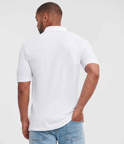 Russell Russell Athletic Hardwearing Poly/Cotton Piqué Polo Shirt White