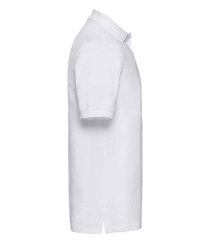 Russell Russell Athletic Hardwearing Poly/Cotton Piqué Polo Shirt White