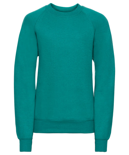 Russell Kids raglan sleeve sweatshirt Winter Emerald