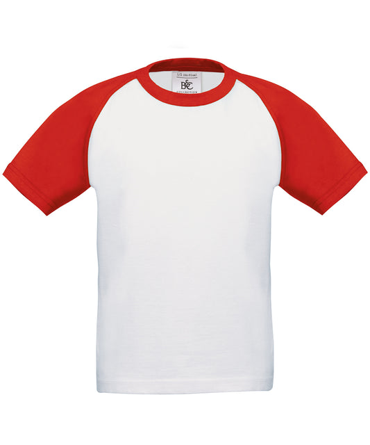 B&C Collection B&C Baseball /kids White/Red