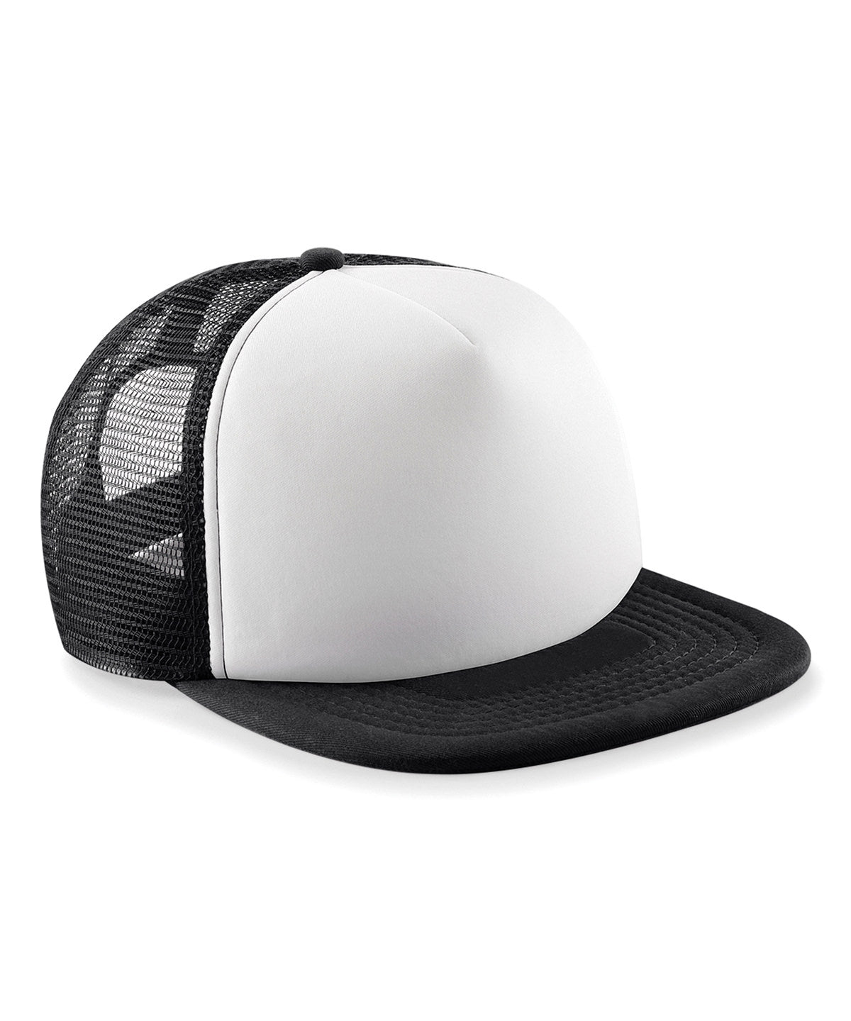 Beechfield Junior vintage snapback trucker Black/White