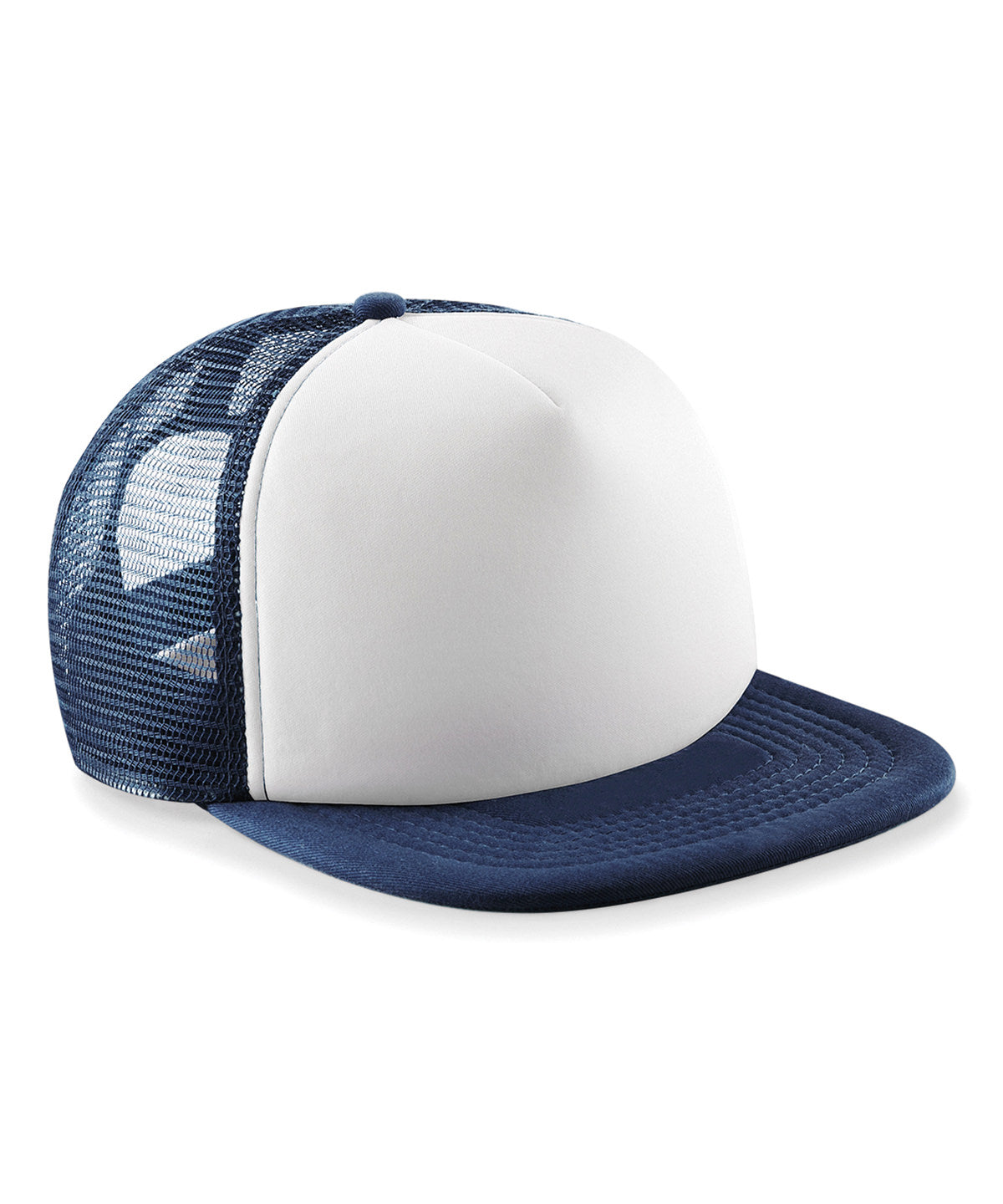 Beechfield Junior vintage snapback trucker French Navy/White